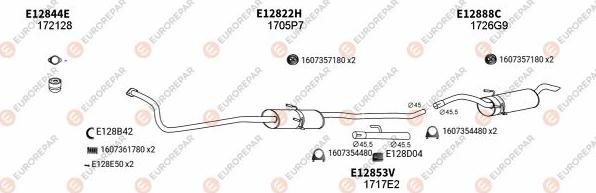 EUROREPAR EXH100237 - Система выпуска ОГ autosila-amz.com