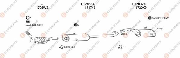 EUROREPAR EXH100221 - Система выпуска ОГ autosila-amz.com