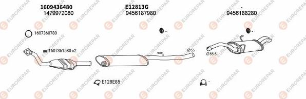 EUROREPAR EXH100759 - Система выпуска ОГ autosila-amz.com