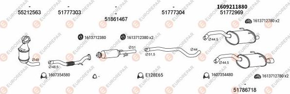 EUROREPAR EXH100787 - Система выпуска ОГ autosila-amz.com