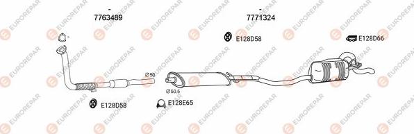 EUROREPAR EXH100721 - Система выпуска ОГ autosila-amz.com
