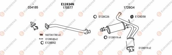 EUROREPAR EXH101940 - Система выпуска ОГ autosila-amz.com