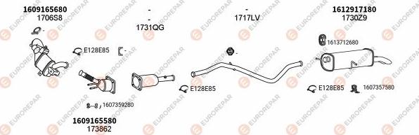 EUROREPAR EXH101959 - Система выпуска ОГ autosila-amz.com