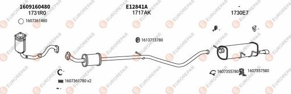 EUROREPAR EXH101956 - Система выпуска ОГ autosila-amz.com