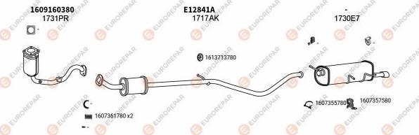 EUROREPAR EXH101951 - Система выпуска ОГ autosila-amz.com