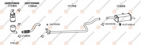 EUROREPAR EXH101969 - Система выпуска ОГ autosila-amz.com