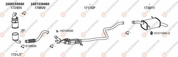 EUROREPAR EXH101968 - Система выпуска ОГ autosila-amz.com
