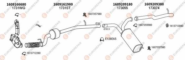 EUROREPAR EXH101901 - Система выпуска ОГ autosila-amz.com