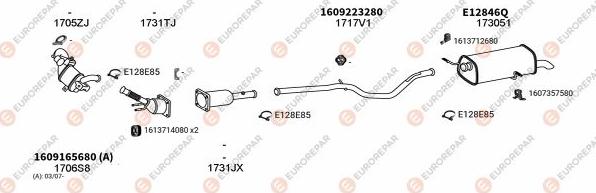 EUROREPAR EXH101907 - Система выпуска ОГ autosila-amz.com