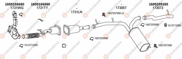 EUROREPAR EXH101981 - Система выпуска ОГ autosila-amz.com