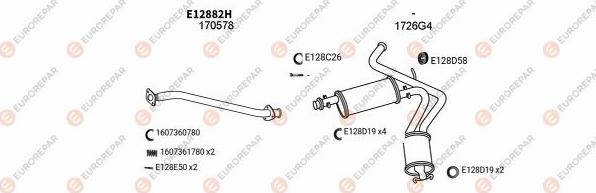 EUROREPAR EXH101925 - Система выпуска ОГ autosila-amz.com