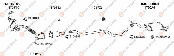 EUROREPAR EXH101973 - Система выпуска ОГ autosila-amz.com