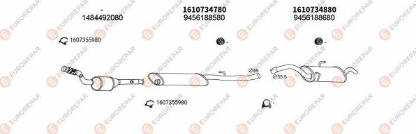 EUROREPAR EXH101492 - Система выпуска ОГ autosila-amz.com