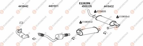EUROREPAR EXH101458 - Система выпуска ОГ autosila-amz.com