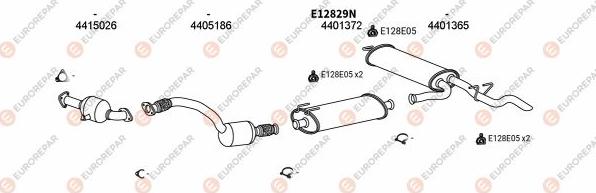 EUROREPAR EXH101461 - Система выпуска ОГ autosila-amz.com