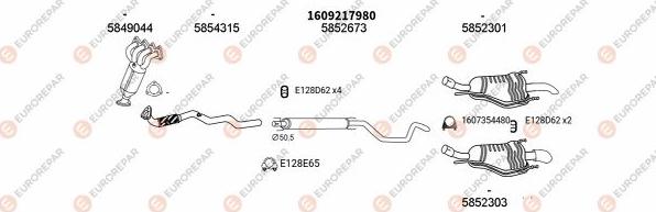 EUROREPAR EXH101401 - Система выпуска ОГ autosila-amz.com