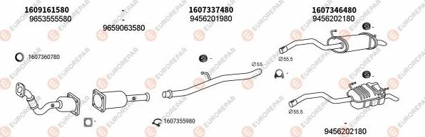 EUROREPAR EXH101485 - Система выпуска ОГ autosila-amz.com