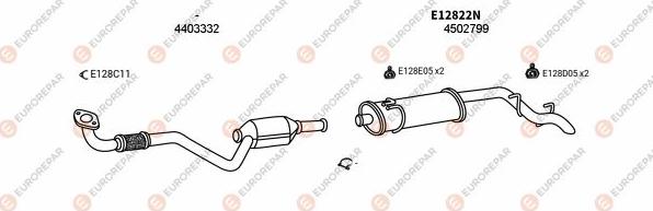 EUROREPAR EXH101430 - Система выпуска ОГ autosila-amz.com