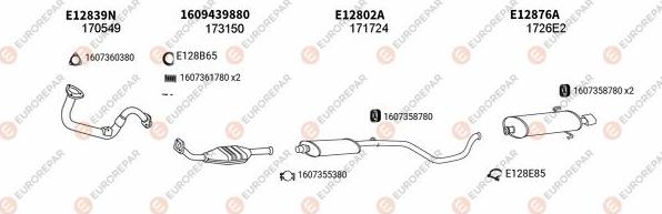 EUROREPAR EXH101556 - Система выпуска ОГ autosila-amz.com