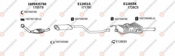 EUROREPAR EXH101561 - Система выпуска ОГ autosila-amz.com