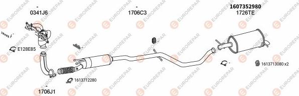 EUROREPAR EXH101699 - Система выпуска ОГ autosila-amz.com
