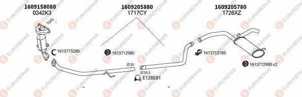 EUROREPAR EXH101649 - Система выпуска ОГ autosila-amz.com