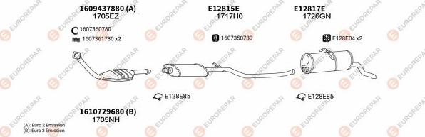 EUROREPAR EXH101647 - Система выпуска ОГ autosila-amz.com