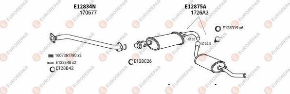 EUROREPAR EXH101618 - Система выпуска ОГ autosila-amz.com