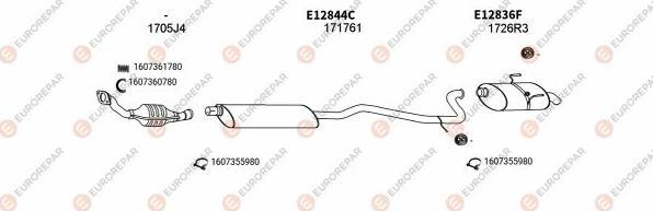 EUROREPAR EXH101681 - Система выпуска ОГ autosila-amz.com