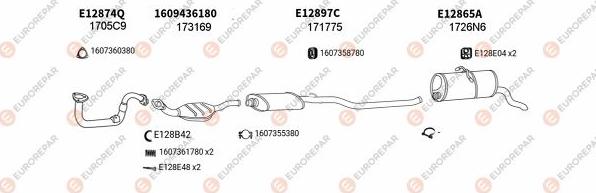 EUROREPAR EXH101688 - Система выпуска ОГ autosila-amz.com