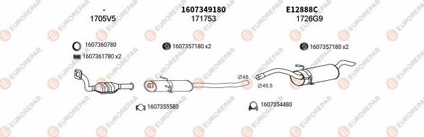 EUROREPAR EXH101626 - Система выпуска ОГ autosila-amz.com