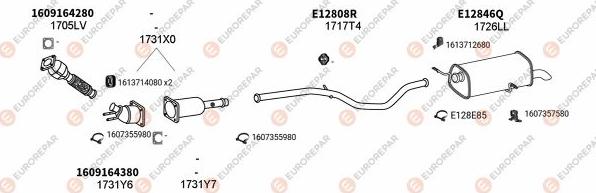 EUROREPAR EXH101670 - Система выпуска ОГ autosila-amz.com