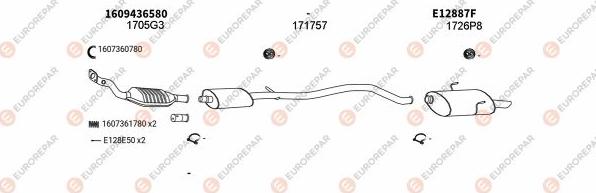 EUROREPAR EXH101672 - Система выпуска ОГ autosila-amz.com