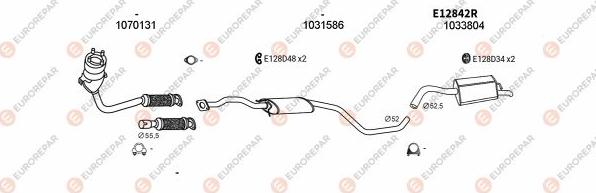 EUROREPAR EXH101045 - Система выпуска ОГ autosila-amz.com