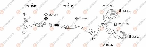 EUROREPAR EXH101047 - Система выпуска ОГ autosila-amz.com