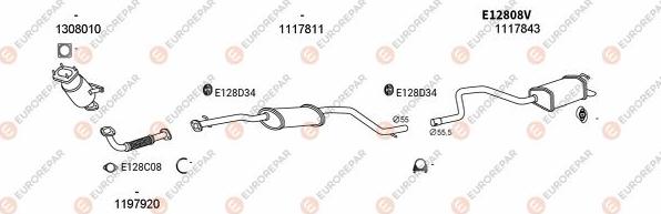 EUROREPAR EXH101066 - Система выпуска ОГ autosila-amz.com