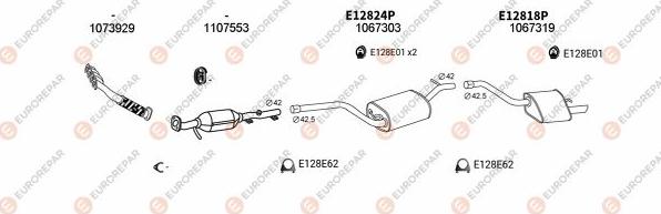 EUROREPAR EXH101086 - Система выпуска ОГ autosila-amz.com