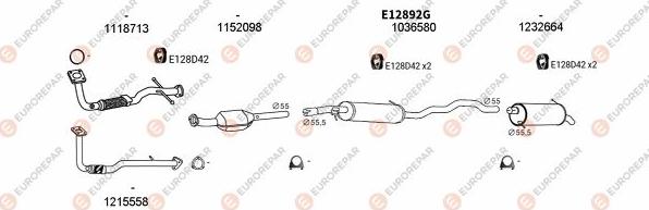 EUROREPAR EXH101079 - Система выпуска ОГ autosila-amz.com