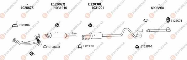 EUROREPAR EXH101071 - Система выпуска ОГ autosila-amz.com