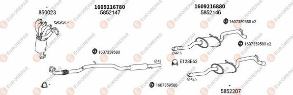 EUROREPAR EXH101162 - Система выпуска ОГ autosila-amz.com