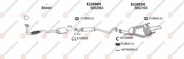 EUROREPAR EXH101182 - Система выпуска ОГ autosila-amz.com