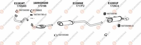 EUROREPAR EXH101849 - Система выпуска ОГ autosila-amz.com