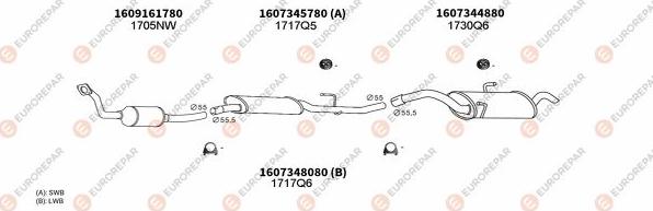 EUROREPAR EXH101869 - Система выпуска ОГ autosila-amz.com