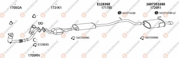 EUROREPAR EXH101884 - Система выпуска ОГ autosila-amz.com