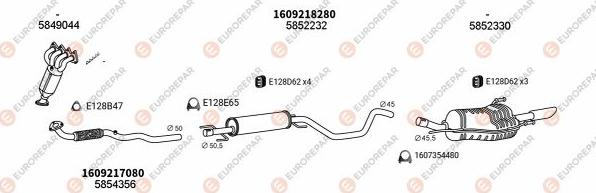 EUROREPAR EXH101399 - Система выпуска ОГ autosila-amz.com