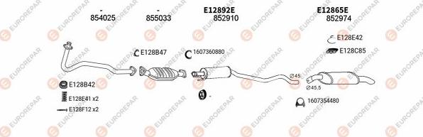 EUROREPAR EXH101348 - Система выпуска ОГ autosila-amz.com