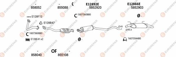 EUROREPAR EXH101354 - Система выпуска ОГ autosila-amz.com