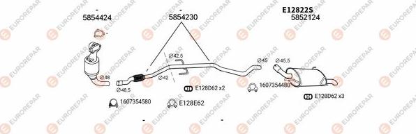 EUROREPAR EXH101353 - Система выпуска ОГ autosila-amz.com