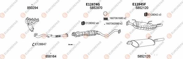 EUROREPAR EXH101380 - Система выпуска ОГ autosila-amz.com