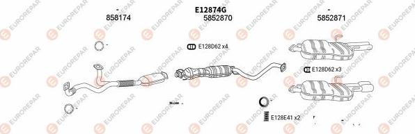 EUROREPAR EXH101379 - Система выпуска ОГ autosila-amz.com